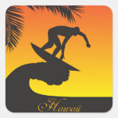 Surf:Hawaii Vierkante Sticker (Voorkant)