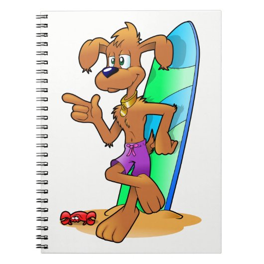 Surf Hond Notitieboek (Voorkant)
