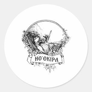 Surf Hookipa Maui Hawaii Vintage Retro Surfen Ronde Sticker