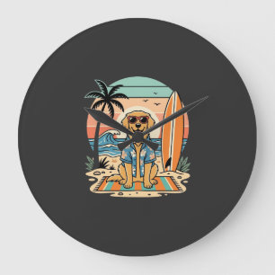 Surf Hound Retro Strand Zomer Grote Klok