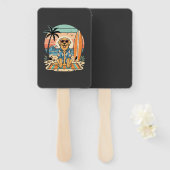 Surf Hound Retro Strand Zomer Handwaaier (Voorkant en achterkant)