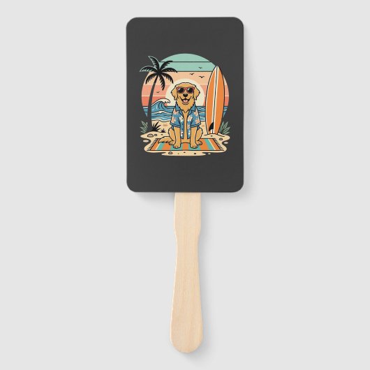 Surf Hound Retro Strand Zomer Handwaaier (Voorkant)
