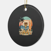 Surf Hound Retro Strand Zomer Keramisch Ornament (Links)