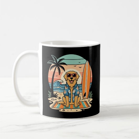 Surf Hound Retro Strand Zomer Koffiemok (Links)