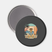 Surf Hound Retro Strand Zomer Magneet (Voorkant / Achterkant)