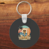 Surf Hound Retro Strand Zomer Sleutelhanger (Voorkant)