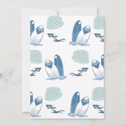 Surf in totaal tweeledig Surf 2e verjaardag Kaart (Achterkant)