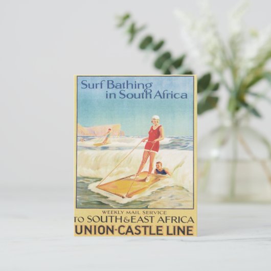 Surf in Zuid-Afrika Briefkaart (Staand voorkant)