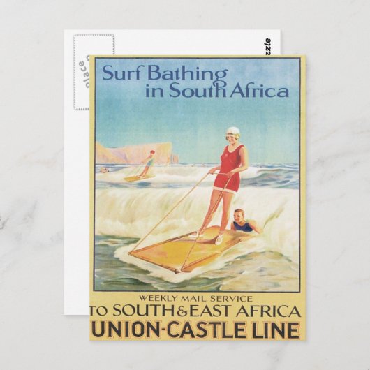  Surf in Zuid-Afrika Briefkaart (Voorkant / Achterkant)