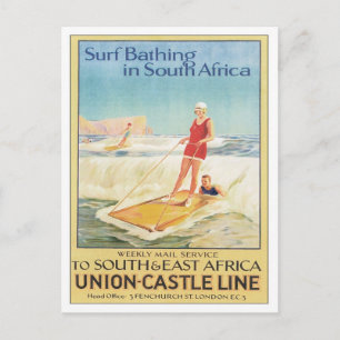 Surf in Zuid-Afrika Briefkaart