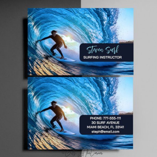 Surf instructeur  visitekaartje