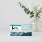 Surf Instructor | Actieve sport op surfbord Visitekaartje (Staand voorkant)