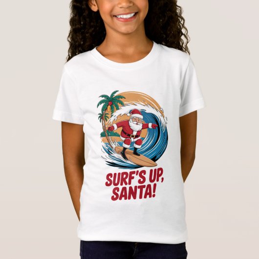 Surf is kerstmis t-shirt (Voorkant)