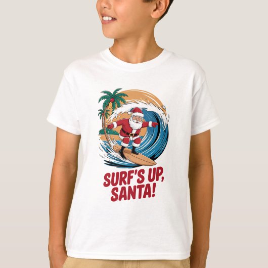 Surf is kerstmis t-shirt (Voorkant)