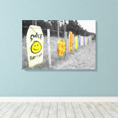 SURF IS OMHOOG! 16x24 Canvas Afdruk (Insitu (Houten vloer))