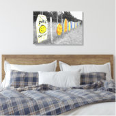 SURF IS OMHOOG! 16x24 Canvas Afdruk (Insitu (Slaapkamer))