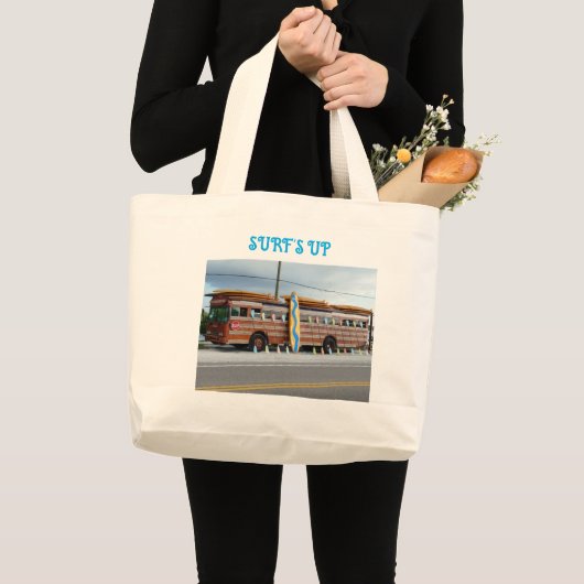 SURF IS OMHOOG GROTE TOTE BAG (Voorkant (product))