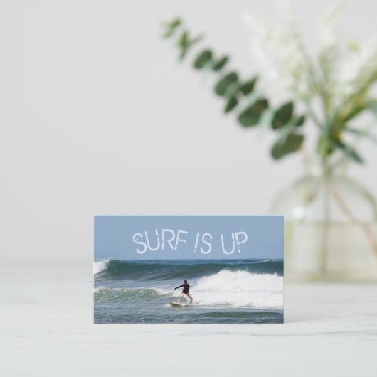 Surf is omhoog visitekaartje (Staand voorkant)