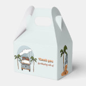 Surf is op de grote één Surf eerste verjaardag Bedankdoosjes (Achterkant)