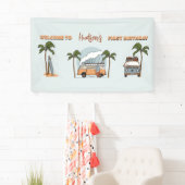 Surf is op de grote één Surf eerste verjaardag Spandoek (Insitu)