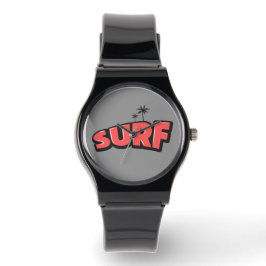 Surf, just surf. In red and gray Horloge