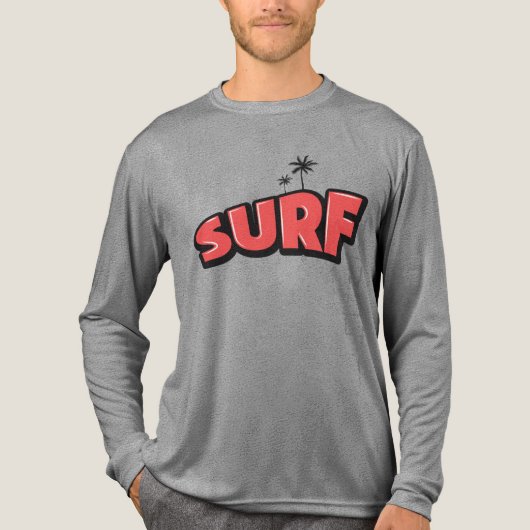 Surf, just surf. In red Tri-Blend Shirt (Voorkant volledig)