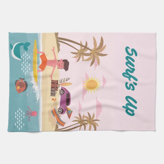 Surf keukenhanddoek (Horizontaal)