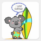 Surf Koala Beer Sticker (Voorkant)