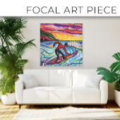 Surf kunst canvas afdruk