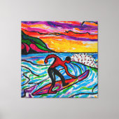 Surf kunst canvas afdruk (Voorkant)