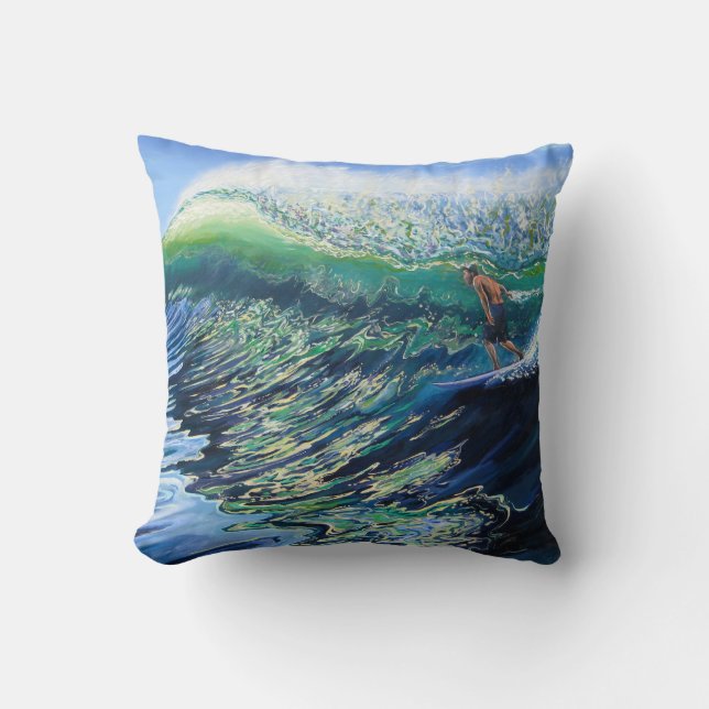 Surf Kunst Omkeerbare Pillow Kussen (Voorkant)