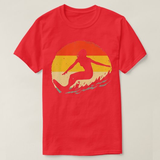 Surf kunst voor vrouwelijke meisjes met surfer Haw T-shirt (Design voorkant)