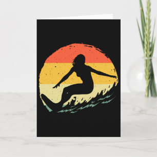 Surf Kunst Voor Vrouwen Meisjes Strand Surfer Hawa Kaart