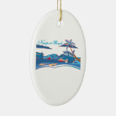 Surf Kweek van de Kieuwband van Newport Keramisch Ornament (Rechts)