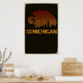 Surf Lake Michigan! Poster (Keuken)