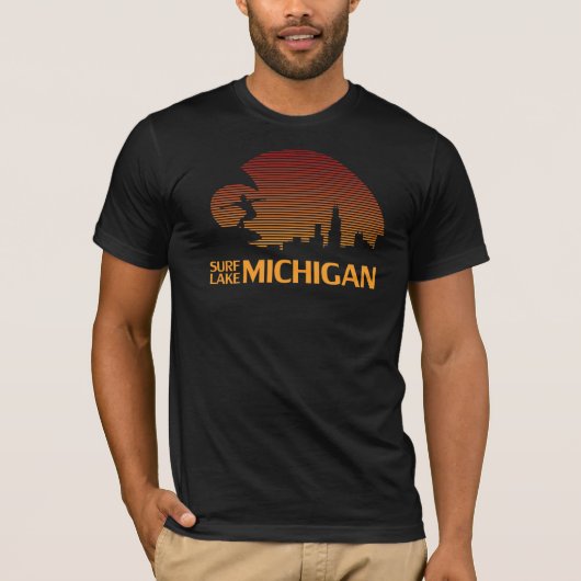 Surf Lake Michigan! T-shirt (Voorkant)