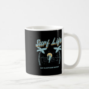 Surf Leven Eten Slapen Surf Herhaal Surfing Surfer Koffiemok