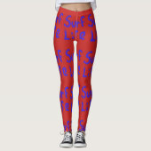 surf leven Thunder_Cove rood blauw Leggings (Voorkant)