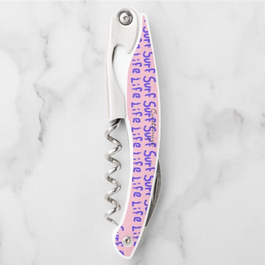 surf levensverfblauw elke kleur kurkentrekker (Voorkant)