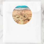 Surf Liefde. Ronde Sticker (Tas)