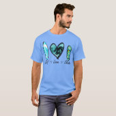 surf liefde skate cadeau t-shirt (Voorkant volledig)