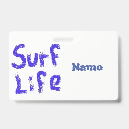 Surf life gespoten in blauwe Thunder_Cove Badge (Voorzijde)