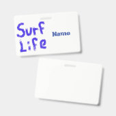 Surf life gespoten in blauwe Thunder_Cove Badge (Voor- en achterkant)