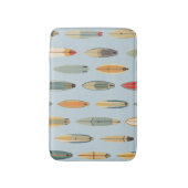 Surf Life - Retro Coastal Blue Surfboard Print Badmat (Voorkant Verticaal)