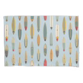 Surf Life - Retro Kust Blauwe Surfplank Print Kussensloop (Voorkant)
