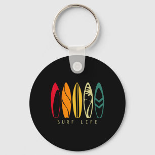 Surf Life Vintage Surfen Retro Surfplank Surfer Sleutelhanger