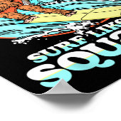 Surf Like Squatch Surfing Bigfoot Funny Beach Sasq Poster (Hoek)
