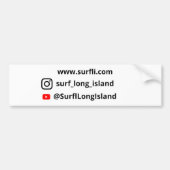 Surf Long Island Auto bumpersticker (Voorkant)