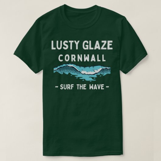 Surf Lusty Glaze Cornwall Surf de Golf T-shirt (Design voorkant)