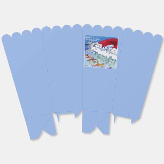Surf Magneet popcorn dozen Bedankdoosjes (Ongevouwen)